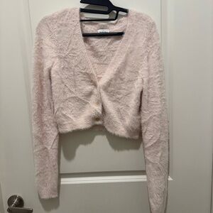 Women's Fuzzy Pink Sweater
